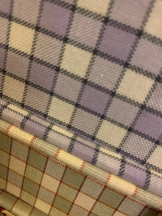 Letterbox A4 grau lila Karo