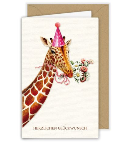 Herzlichen Glückwunsch Giraffen Kärtchen