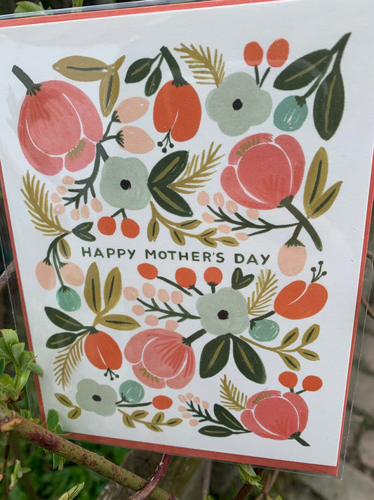 Happy Mothers Day Blumen Karte