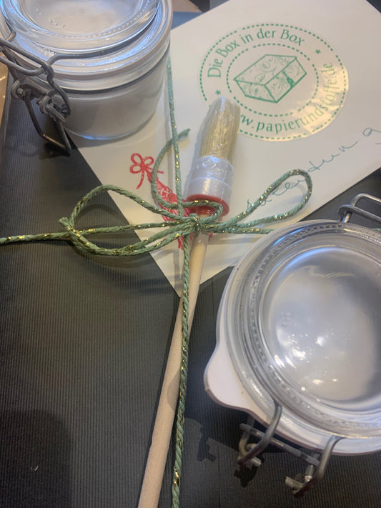 Box in der Box, DIY,A4 Blumen blau