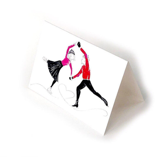 Schlittschuhherz Karte