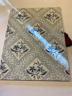 Mappe A4 Blaues Blumenmuster