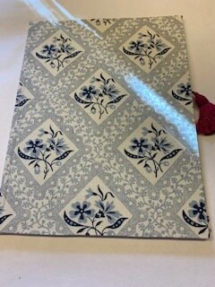 Mappe A4 Blaues Blumenmuster