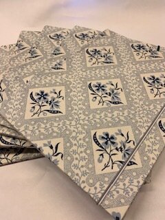 Mappe A4 Blaues Blumenmuster