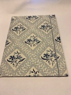 Mappe A4 Blaues Blumenmuster