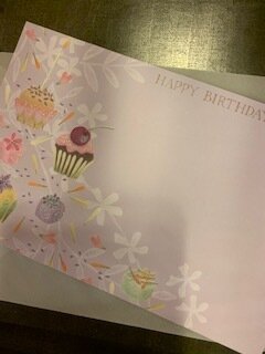 Happy Birthday Muffin Karte Lila