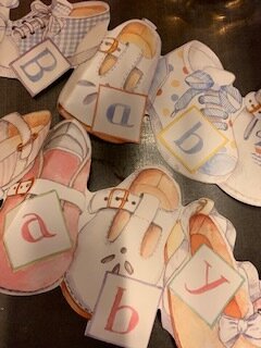 BABY Shoes Kartengirlande