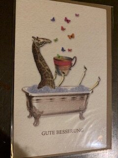 Gute Besserung Giraffen Kärtchen