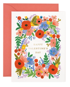 Happy Valentine`s Day Blumen Karte