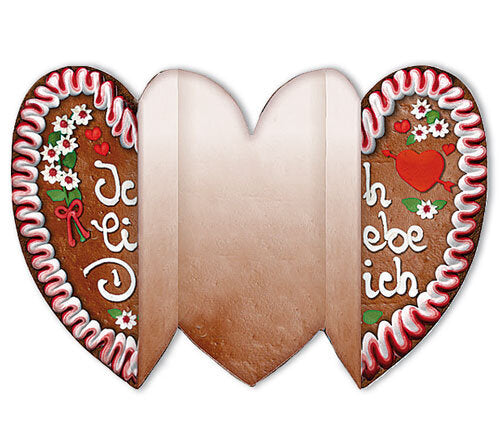 Ich liebe Dich Lebkuchenherz Karte
