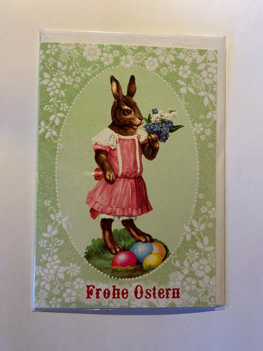 Frohe Ostern Hasendame Karte