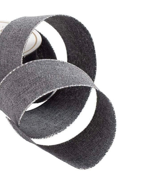 Sattelstichband grau