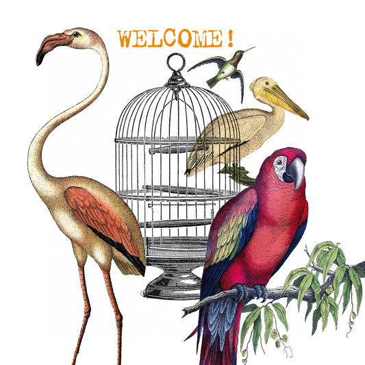 Welcome Weiß Servietten