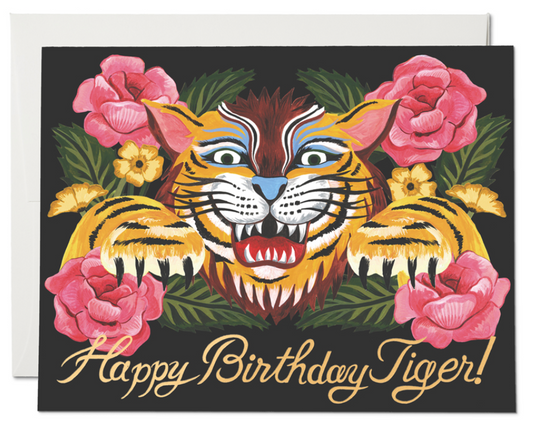Tiger Birthday Karte