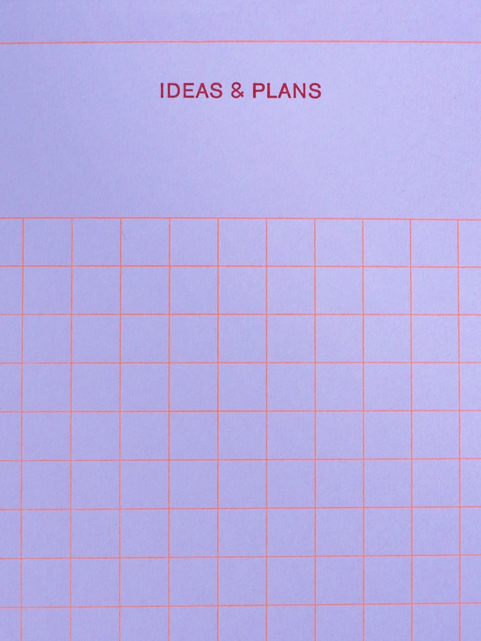 Ideas and Plans Block lila/neon