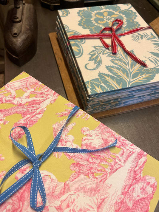 Leporello A4, Toile de Jouy